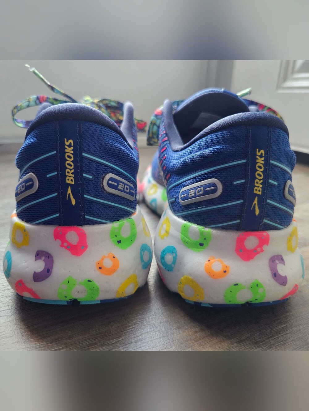Woman's Brooks Glycerin 20 Tennis Shoes with Fruit Loops Design - Picture 4 of 8